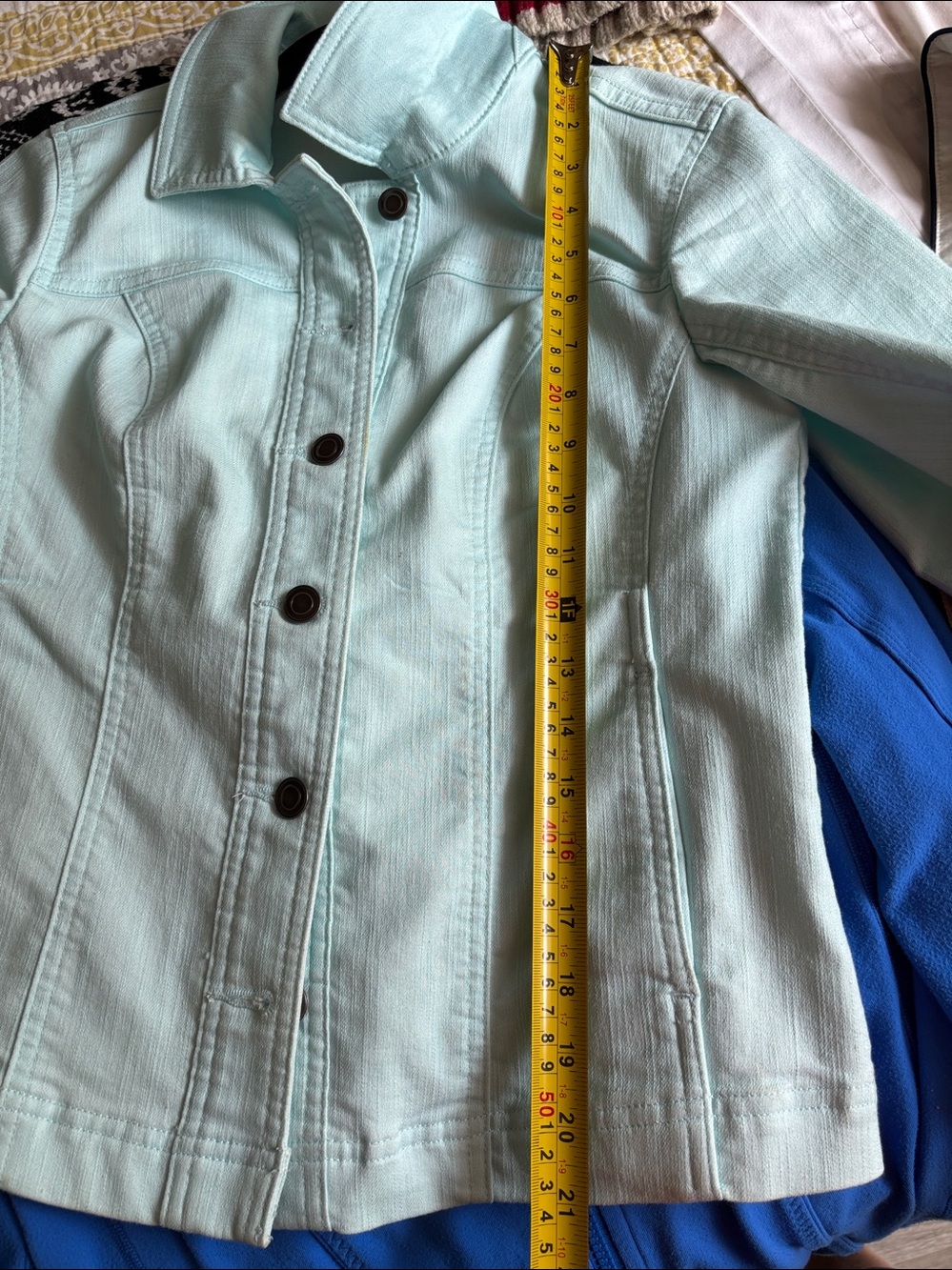 Northern Reflections Mint Button-Front Jean Jacket - Picture 4 of 5